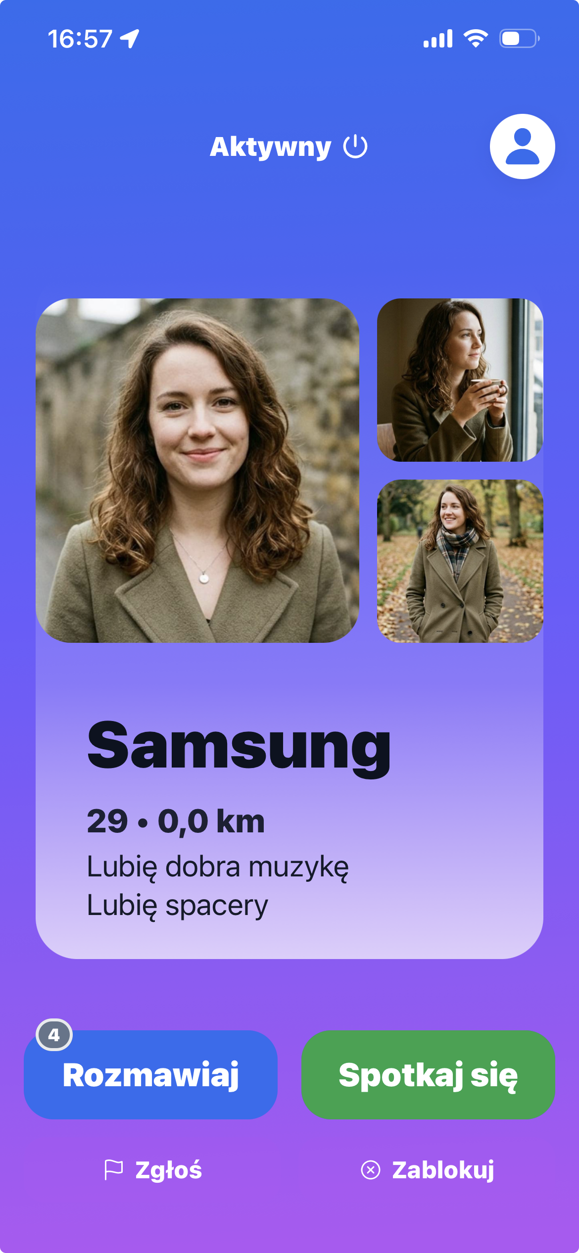 Lista osób w pobliżu
